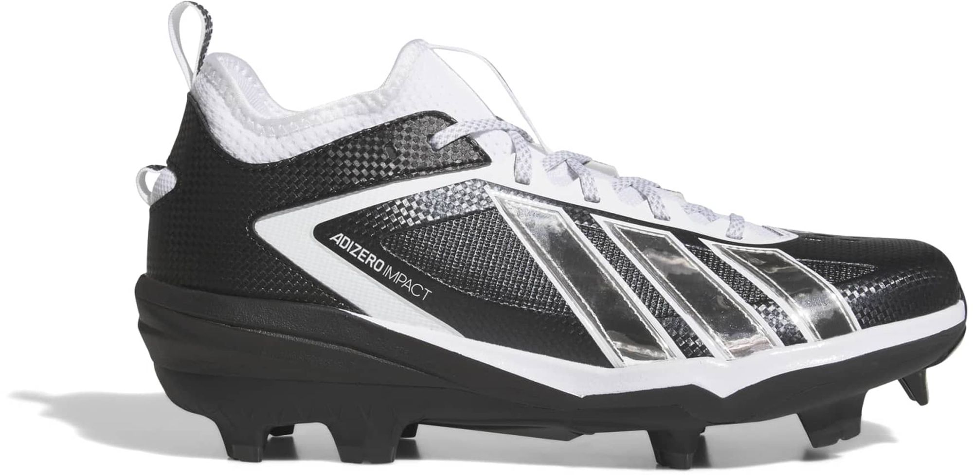 Adizero Impact Cleats　BLK/WHT　28.0㎝　L adidas Men's adizero Impact 3.0 Racing Team TPU Baseball Cleats