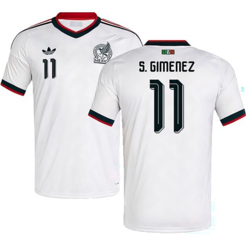 adidas Adult Santiago Gimenez #11 Mexico 2026 White Away Replica Jersey