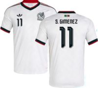adidas Adult Santiago Gimenez #11 Mexico 2026 White Away Replica
