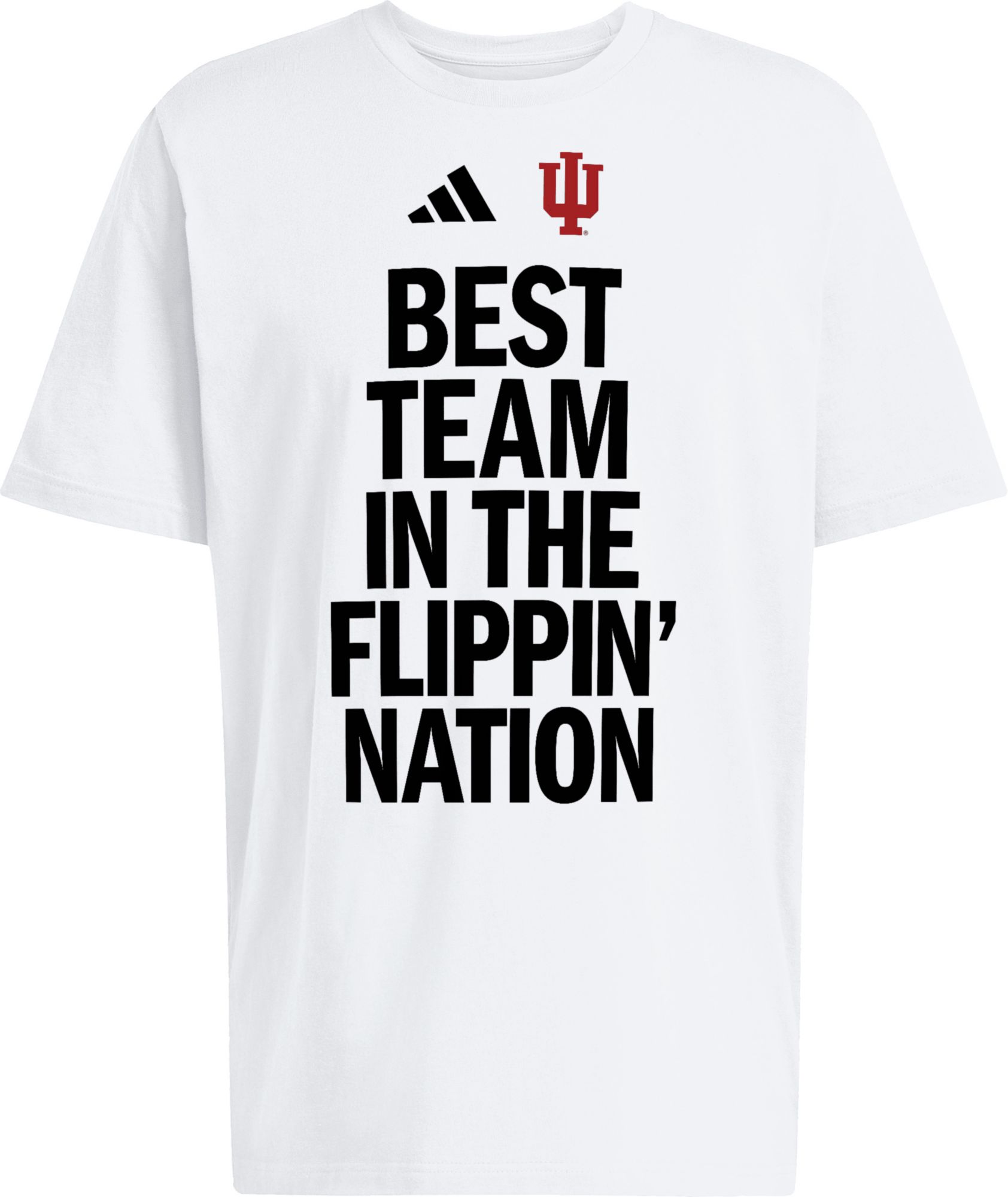 adidas Adult Indiana Hoosiers 'Best Team In The Flippin' Nation' 2025-26 CFP National Champions T-Shirt product image