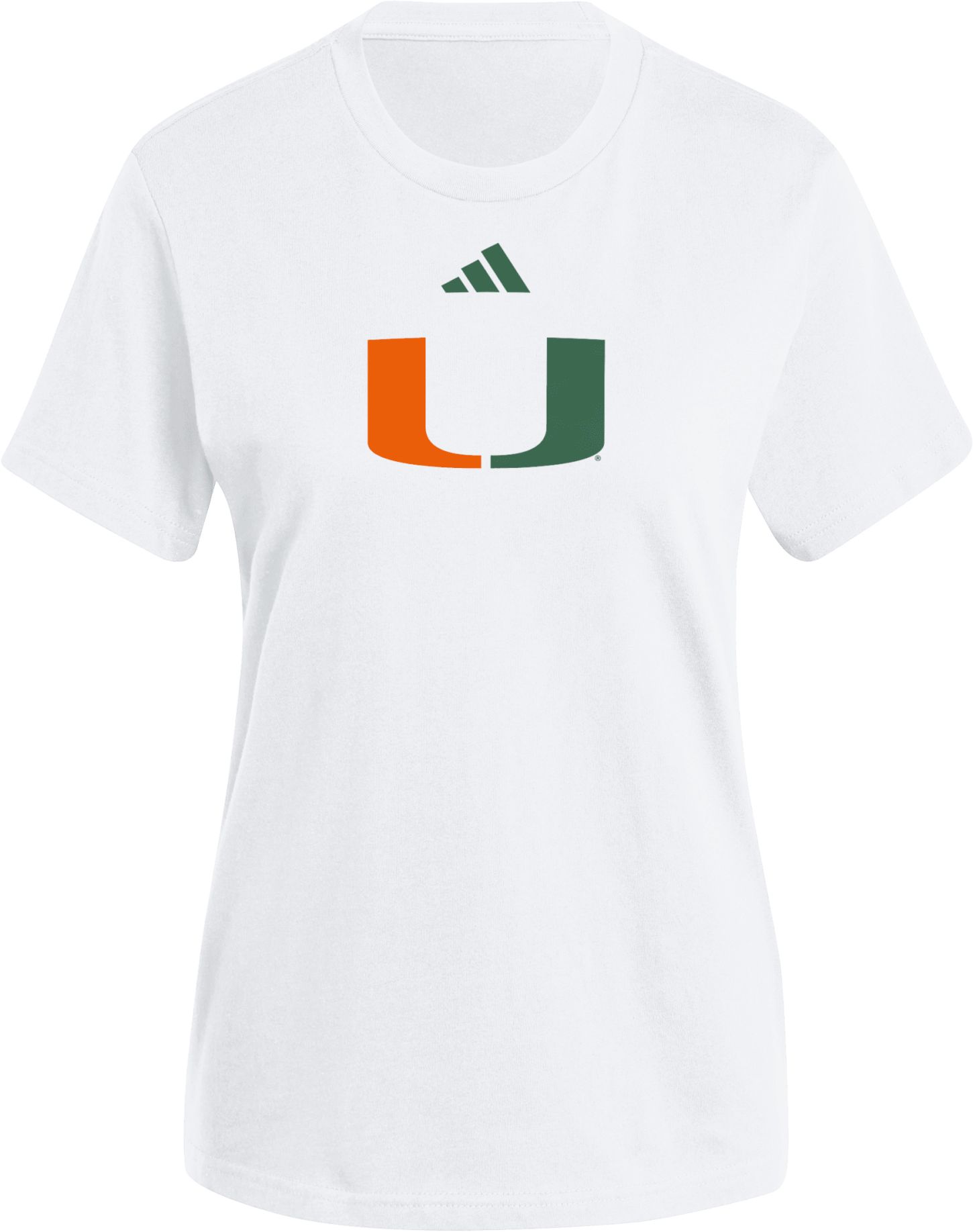 adidas Women's Miami Hurricanes Logo White T-Shirt product image