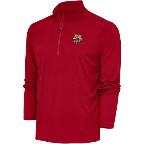 Antigua Adult FC Barcelona Navy Crest Statement 1/4 Zip Pullover