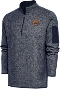 Antigua Adult FC Barcelona Navy Crest Elevate 1/4 Zip Pullover