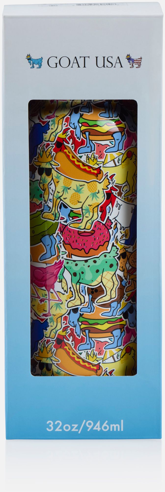 GOAT USA 32 oz. AOP Sticker Wrap Water Bottle product image