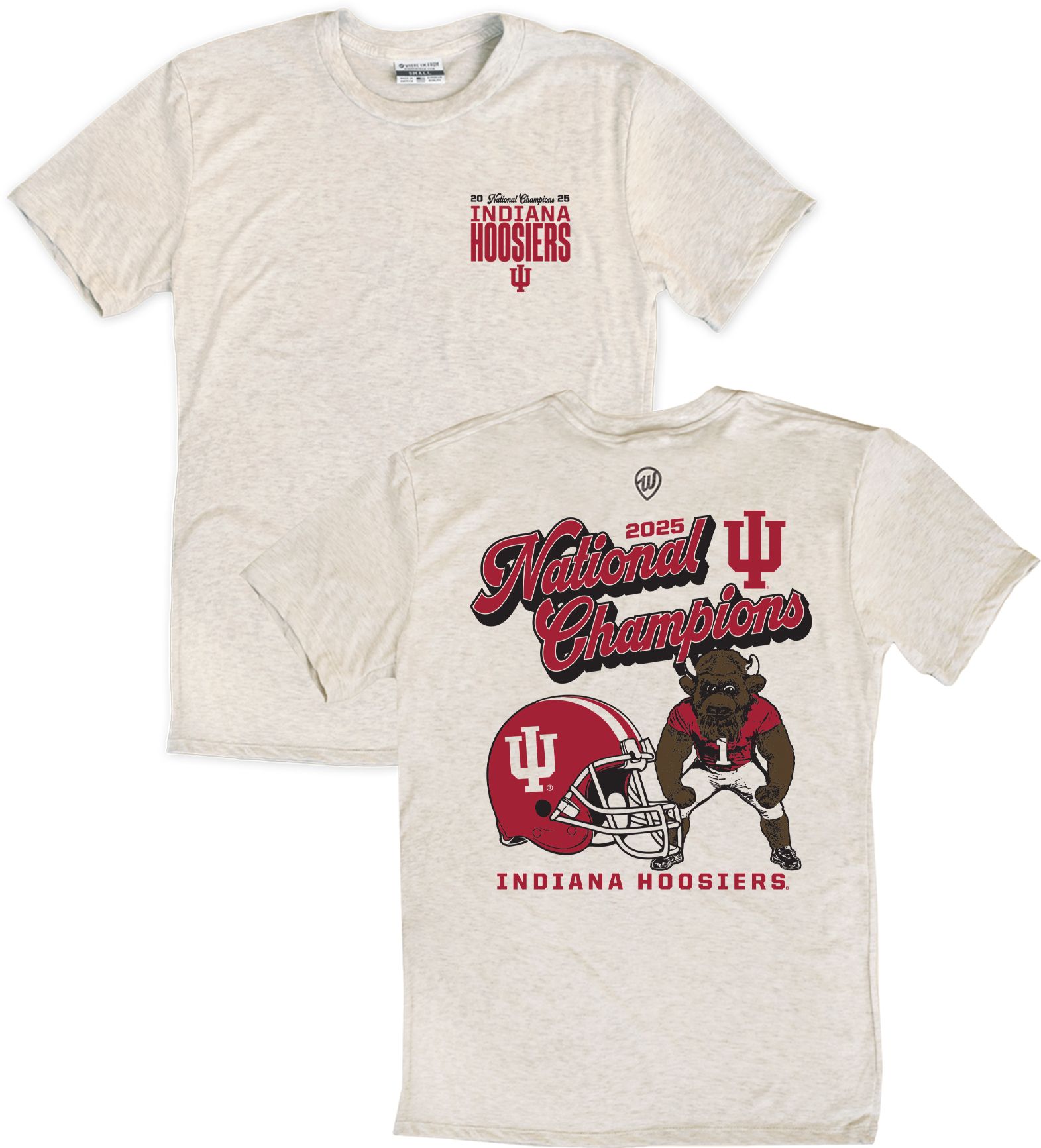 Where I'm From Adult Indiana Hoosiers 2-Hit 2025-26 CFP National Champions T-Shirt product image