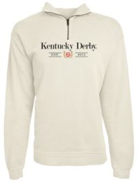 Blue 84 Men's Kentucky Derby Quarter Zip Cream Emblem 1/4 Zip