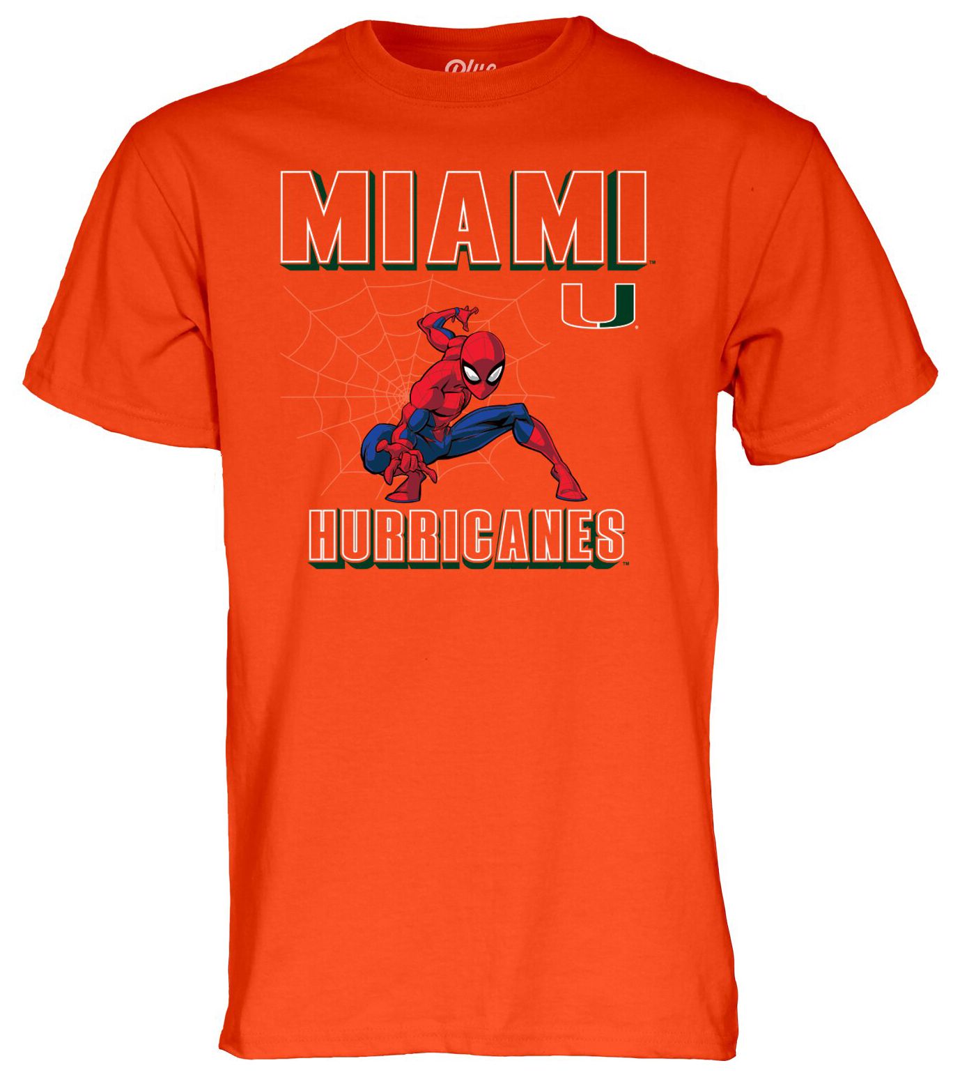 Blue 84 Men's Miami Hurricanes Spider-Man T-Shirt | Dick's