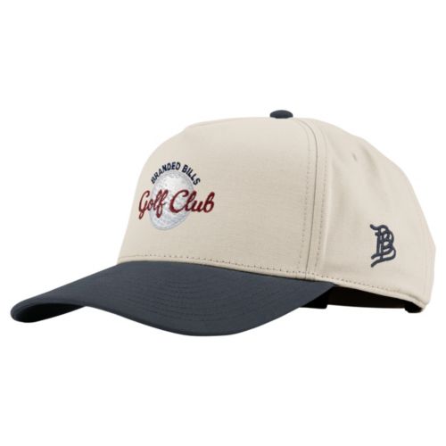 Branded Bills Men's Golf Block Curved 5-Panel Canvas Golf Hat