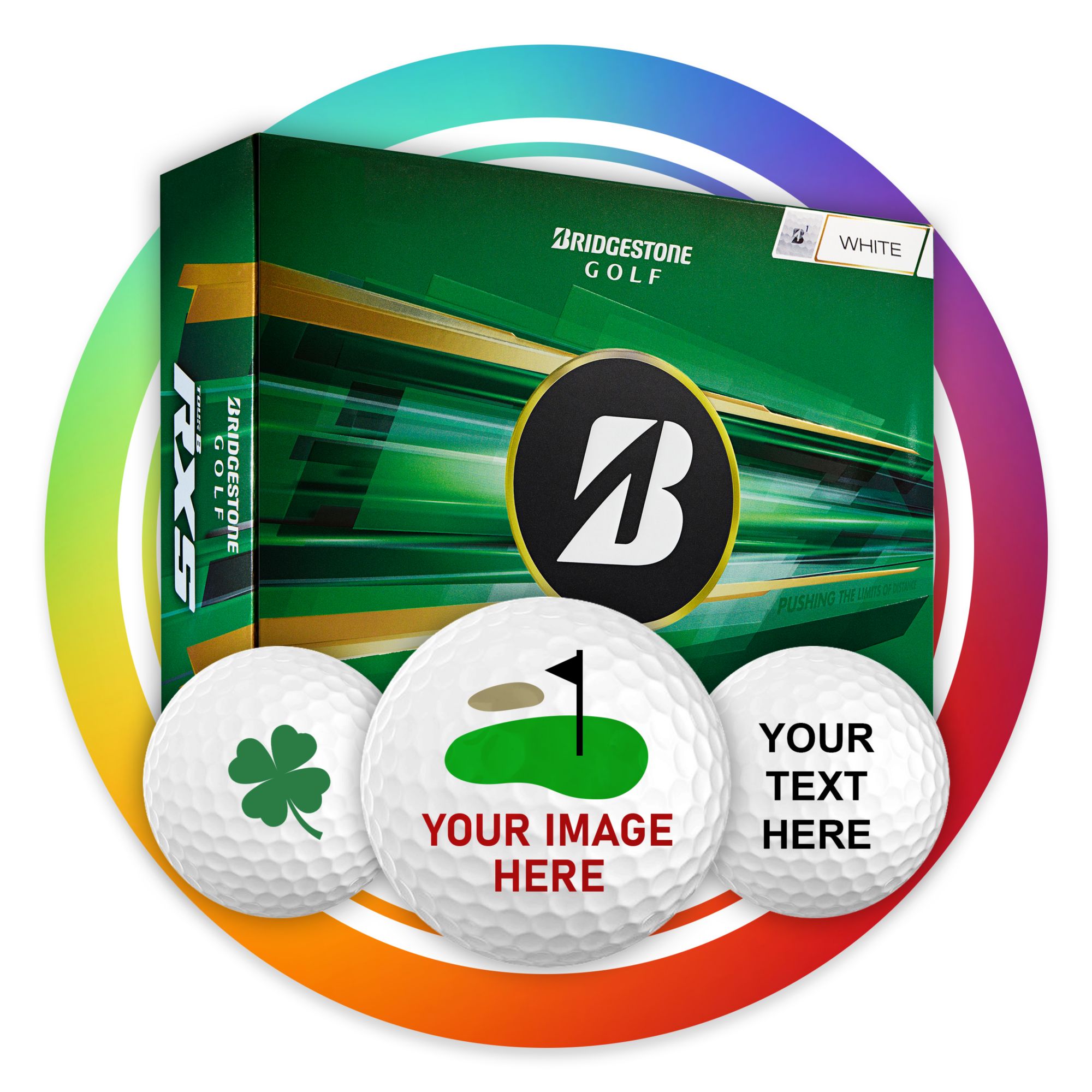 Bridgestone 2026 Tour B RXS Personalized Golf Balls product image