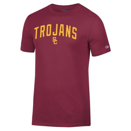 Champion USCロゴ シャツ Sサイズ マルーンNR.NC Champion Men's USC Trojans Crimson Stadium Promo Short Sleeve T