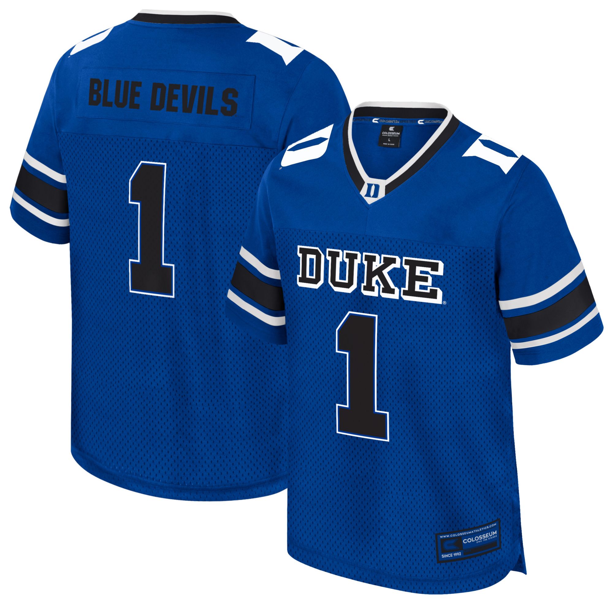 Colosseum Boys' Duke Blue Devils Royal All Day Football Jersey