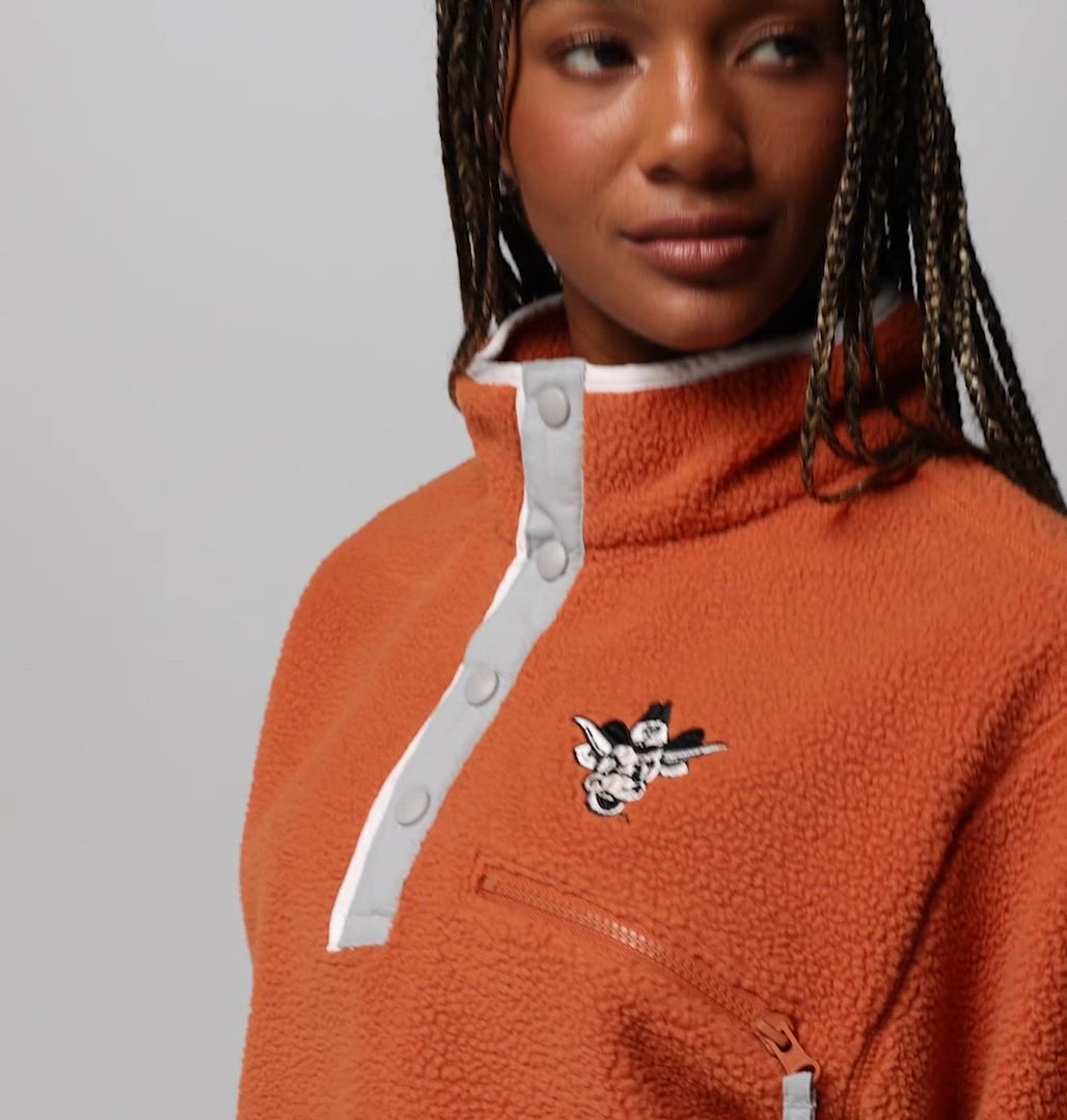 Columbia Women's Texas Longhorns Helvetia Half Snap Fleece Pullover ...