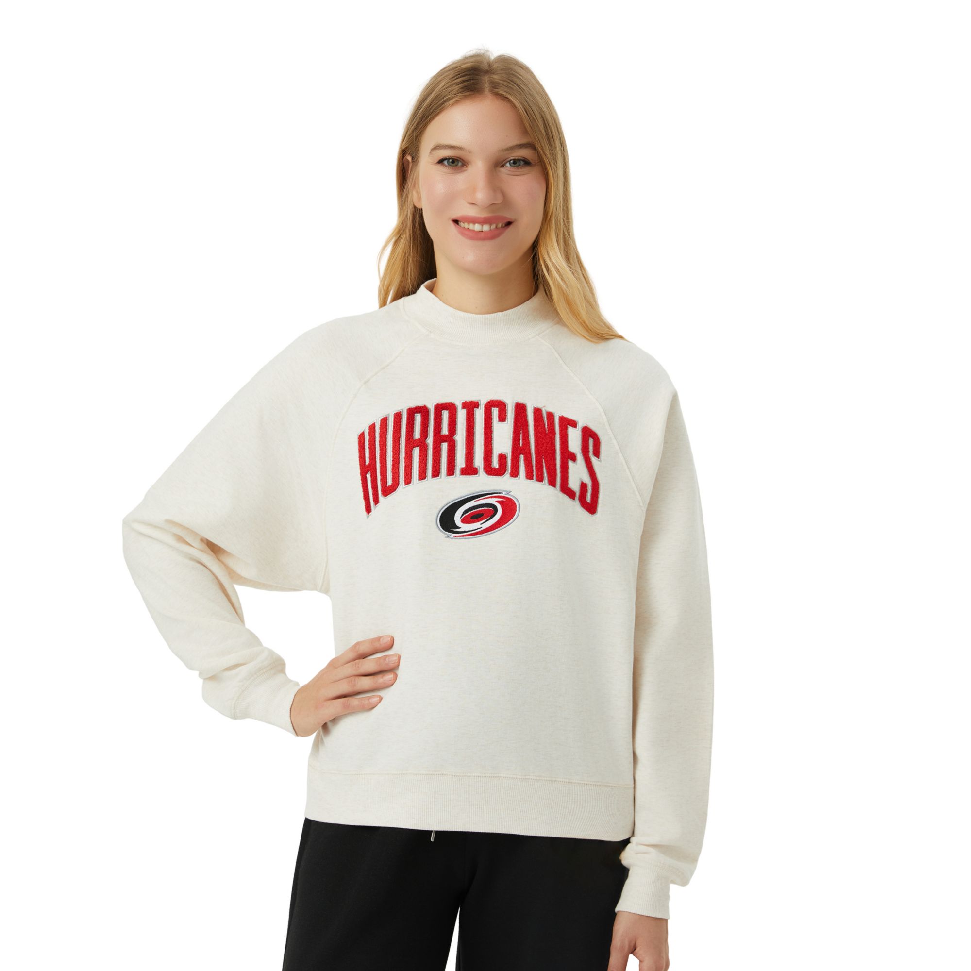 Concepts Sport Women's Carolina Hurricanes Oatmeal Mock Neck