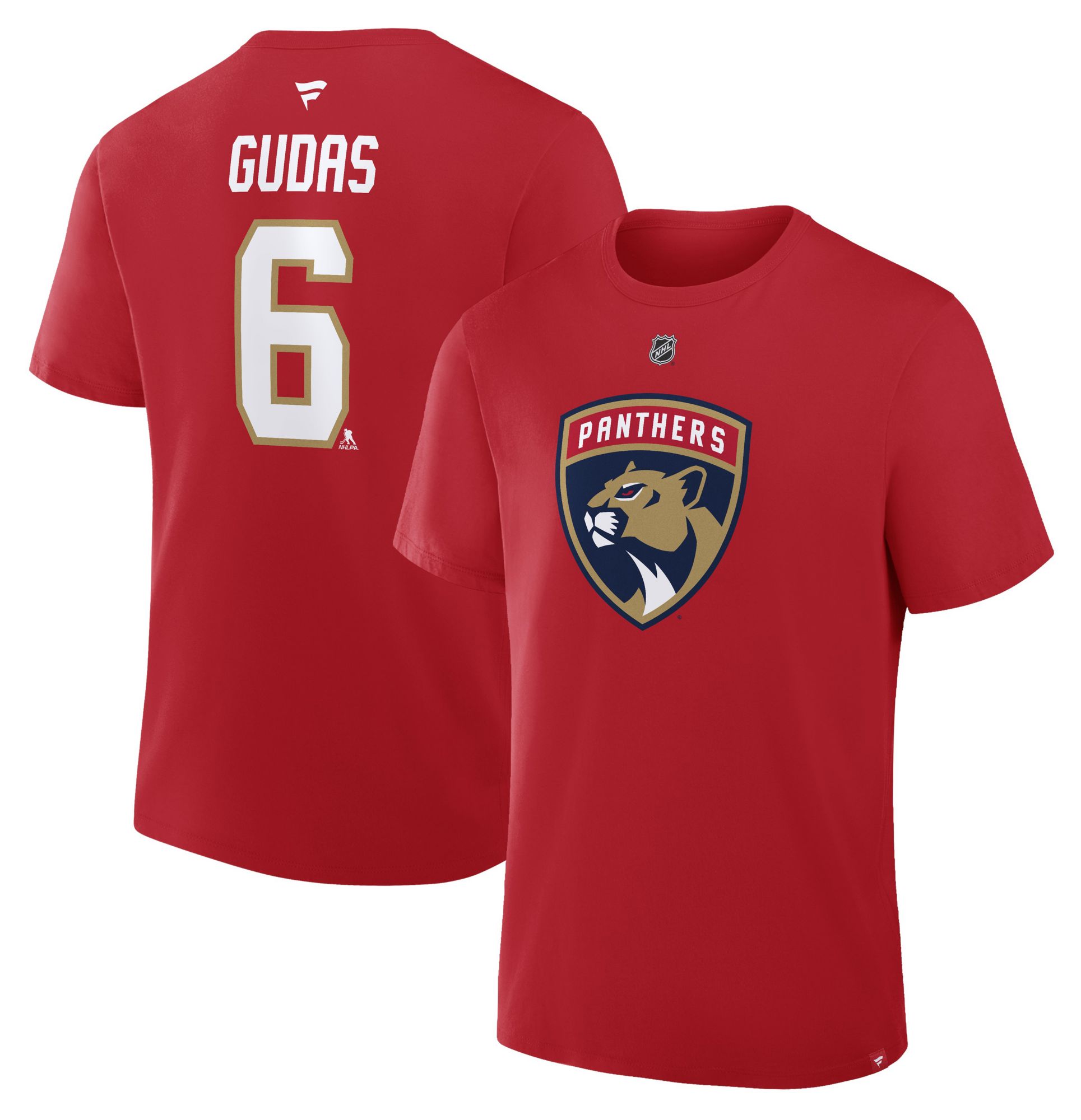 NHL Men's Florida Panthers Red Radko Gudas #6 T-Shirt | Dick's