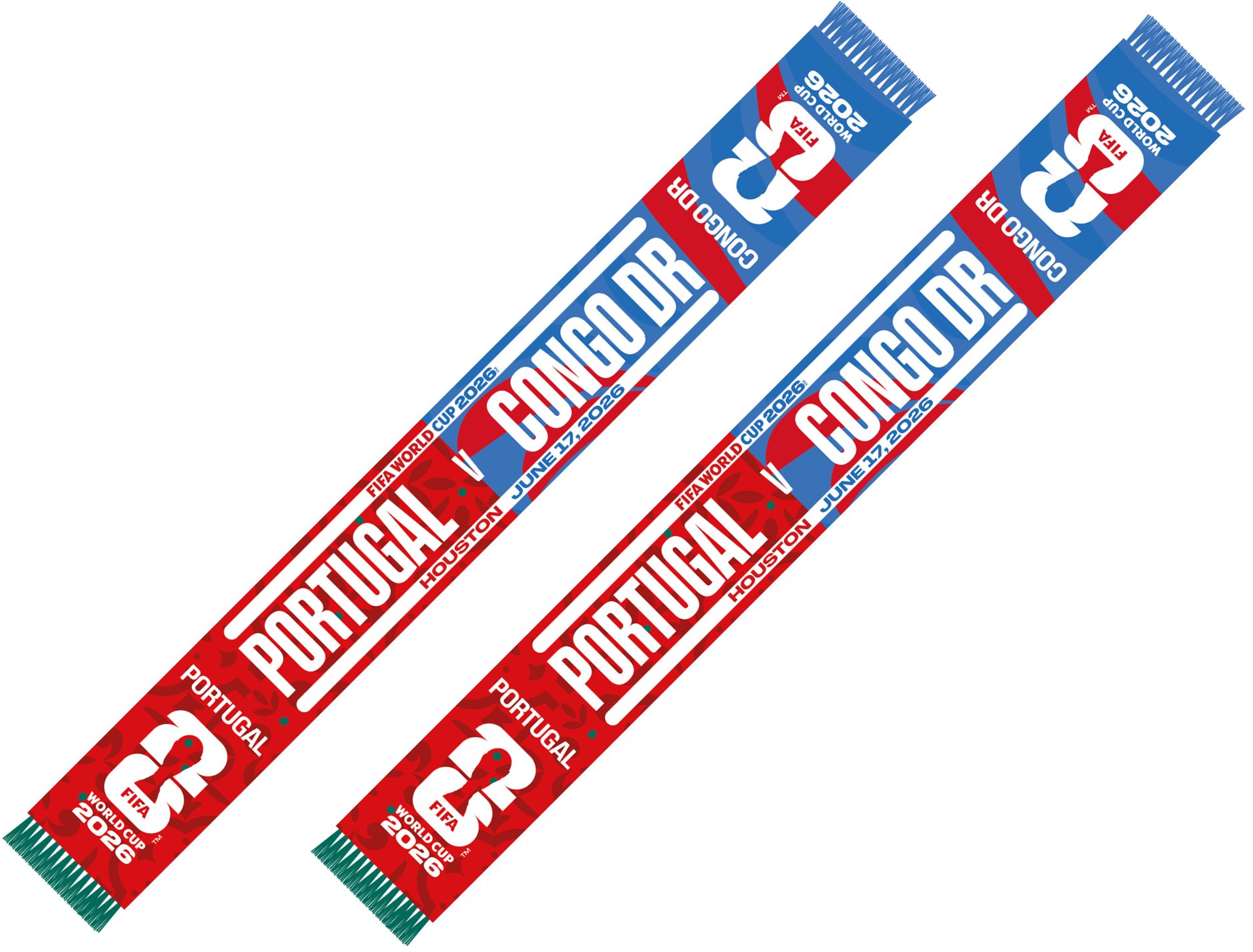 Global Scarves Portugal VS Congo Dr 2026 FIFA World Cup Matchup