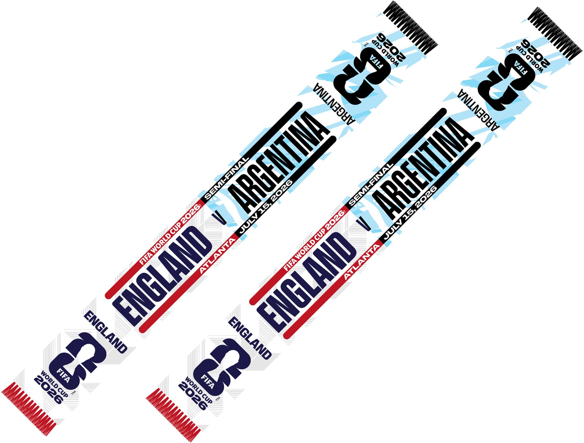 Global Scarves England VS Argentina 2026 FIFA World Cup Matchup