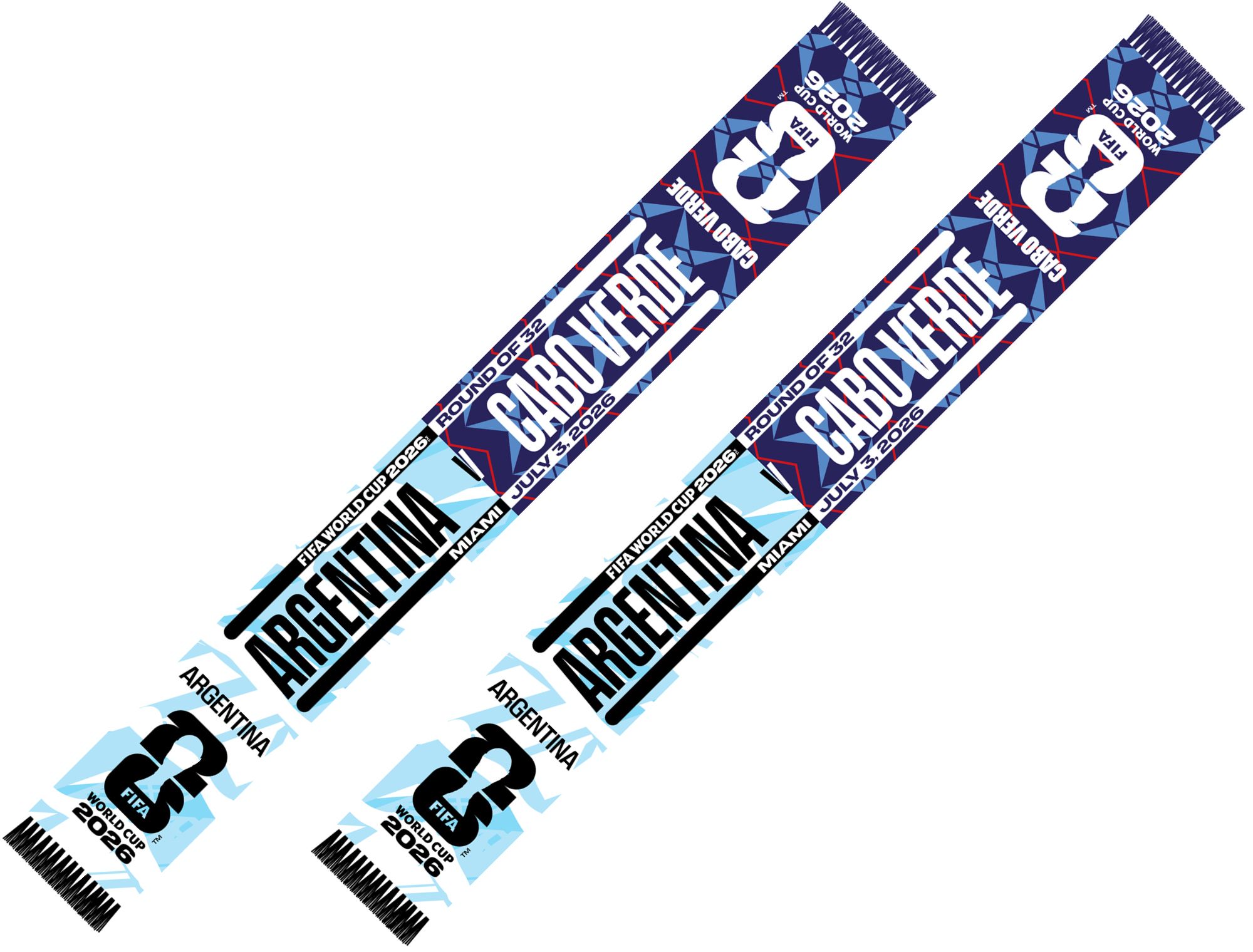 FIFA World Cup 2026 アルゼンチンvsヨルダン　限定マフラー Global Scarves Argentina VS Cape Verde 2026 FIFA World Cup Matchup