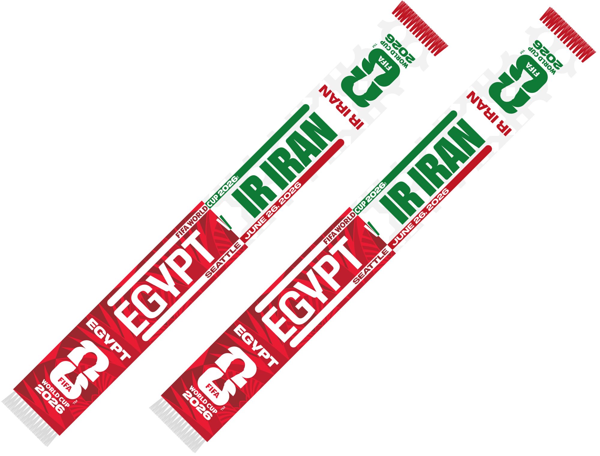 Global Scarves Egypt VS Ir Iran 2026 FIFA World Cup Matchup Scarf