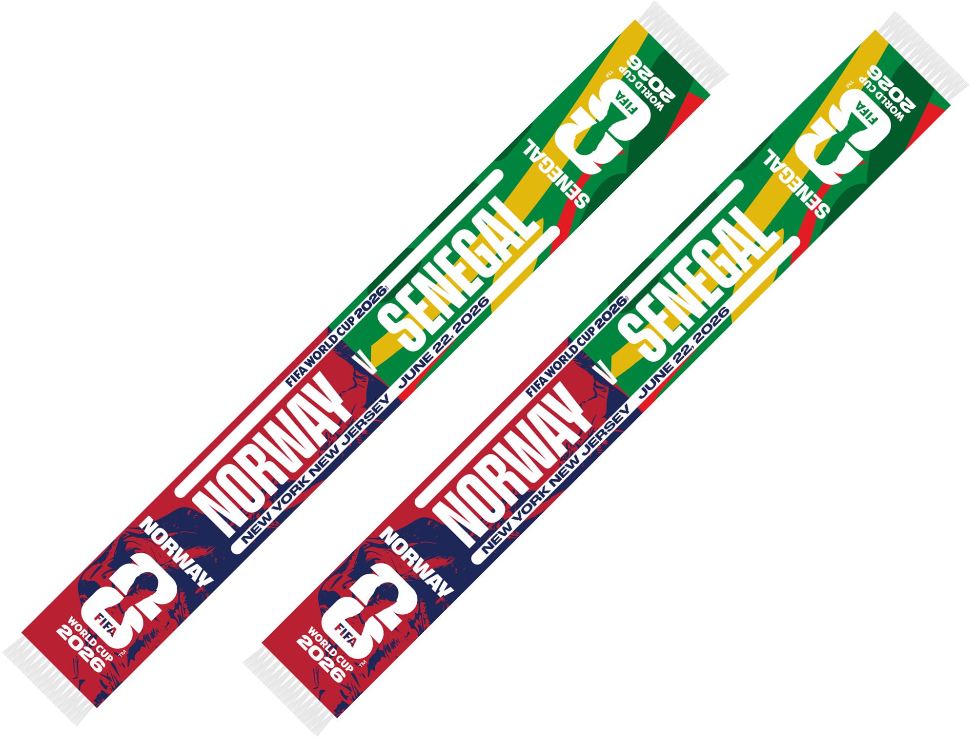 Global Scarves Norway VS Senegal 2026 FIFA World Cup Matchup Scarf