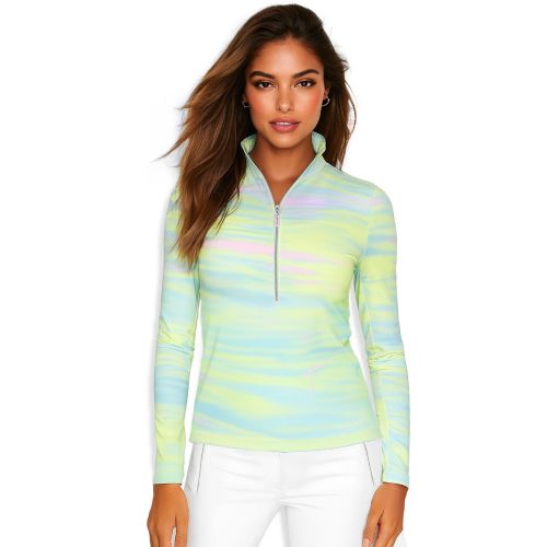 Jamie Sadock Women's Spectrum Sunsense Print ¼ Zip Long Sleeve