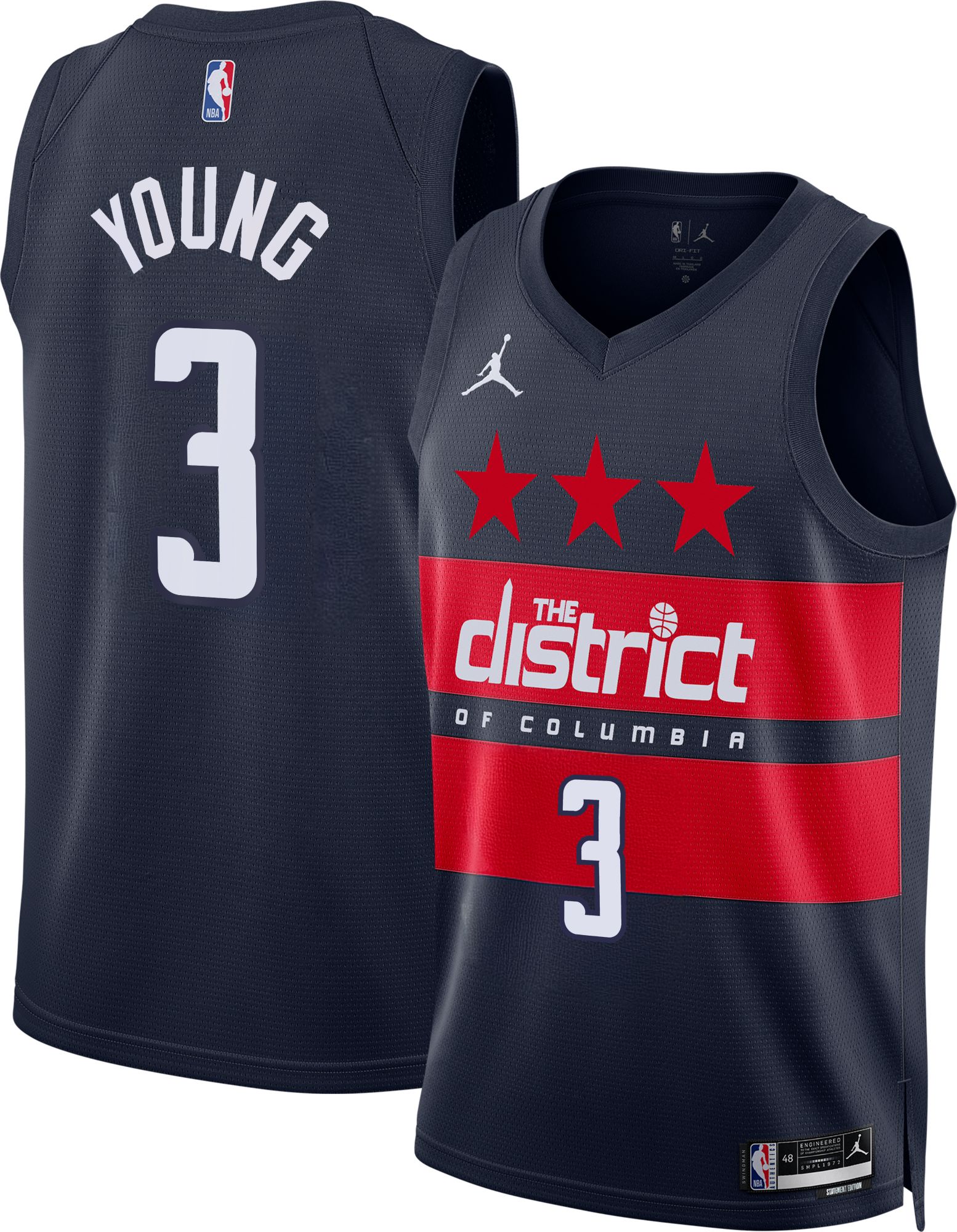 Jordan Adult Washington Wizards Trae Young #3 Swingman Statement Jersey product image