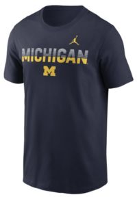 MICHIGAN 12 ネイビーフットボールシャツ Jordan Men's Michigan Wolverines College Navy Kinetic T-Shirt