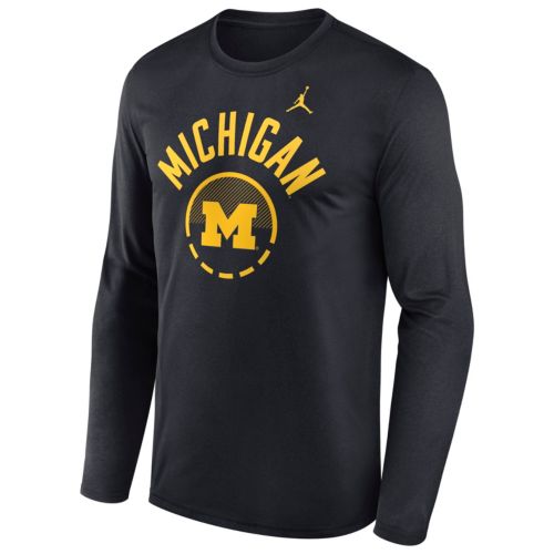 Jordan Adult Michigan Wolverines Dri-FIT Velocity Long Sleeve