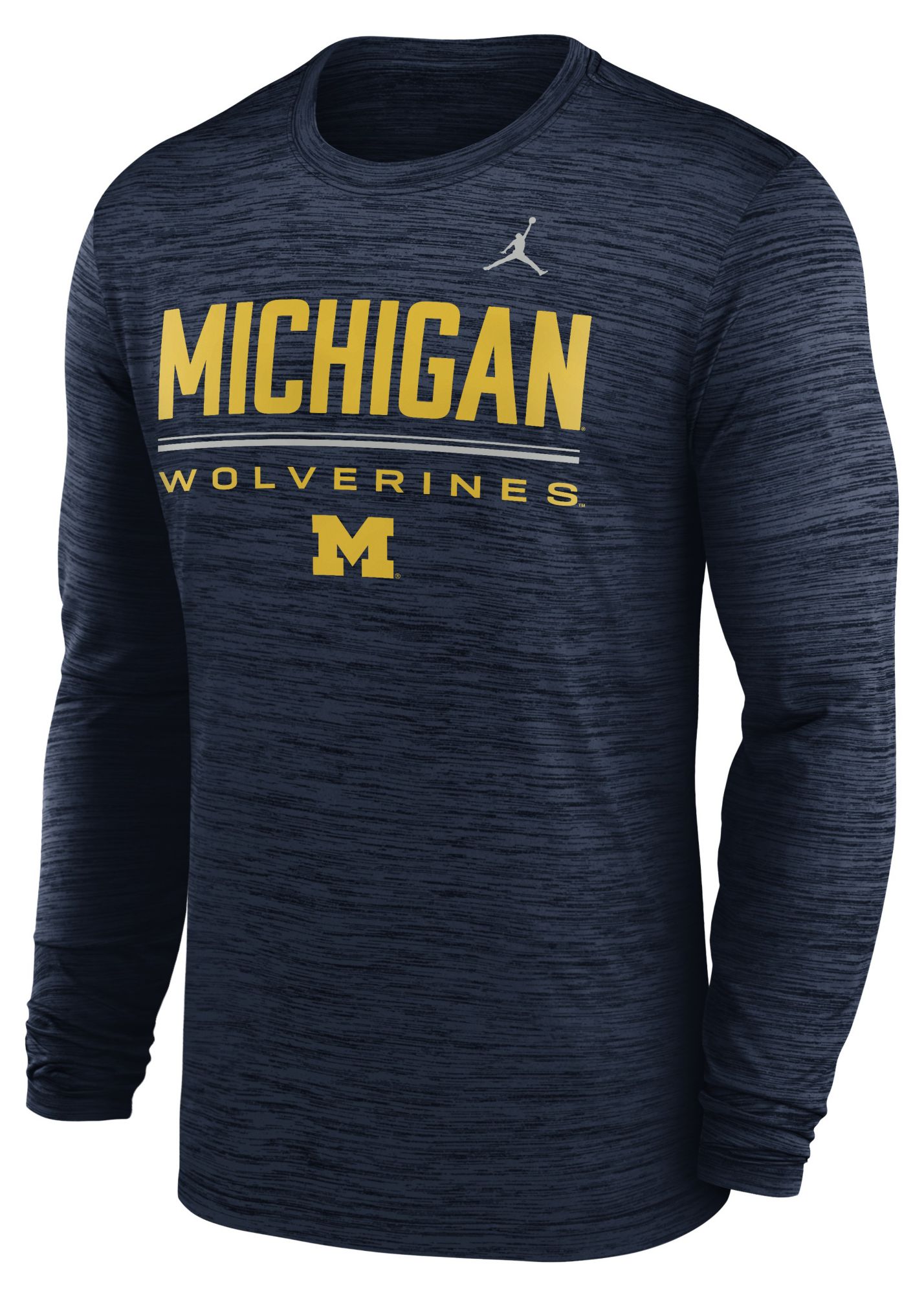 ミシガン大学 Jordan シャツ Jordan Adult Michigan Wolverines Dri-FIT Velocity Long Sleeve