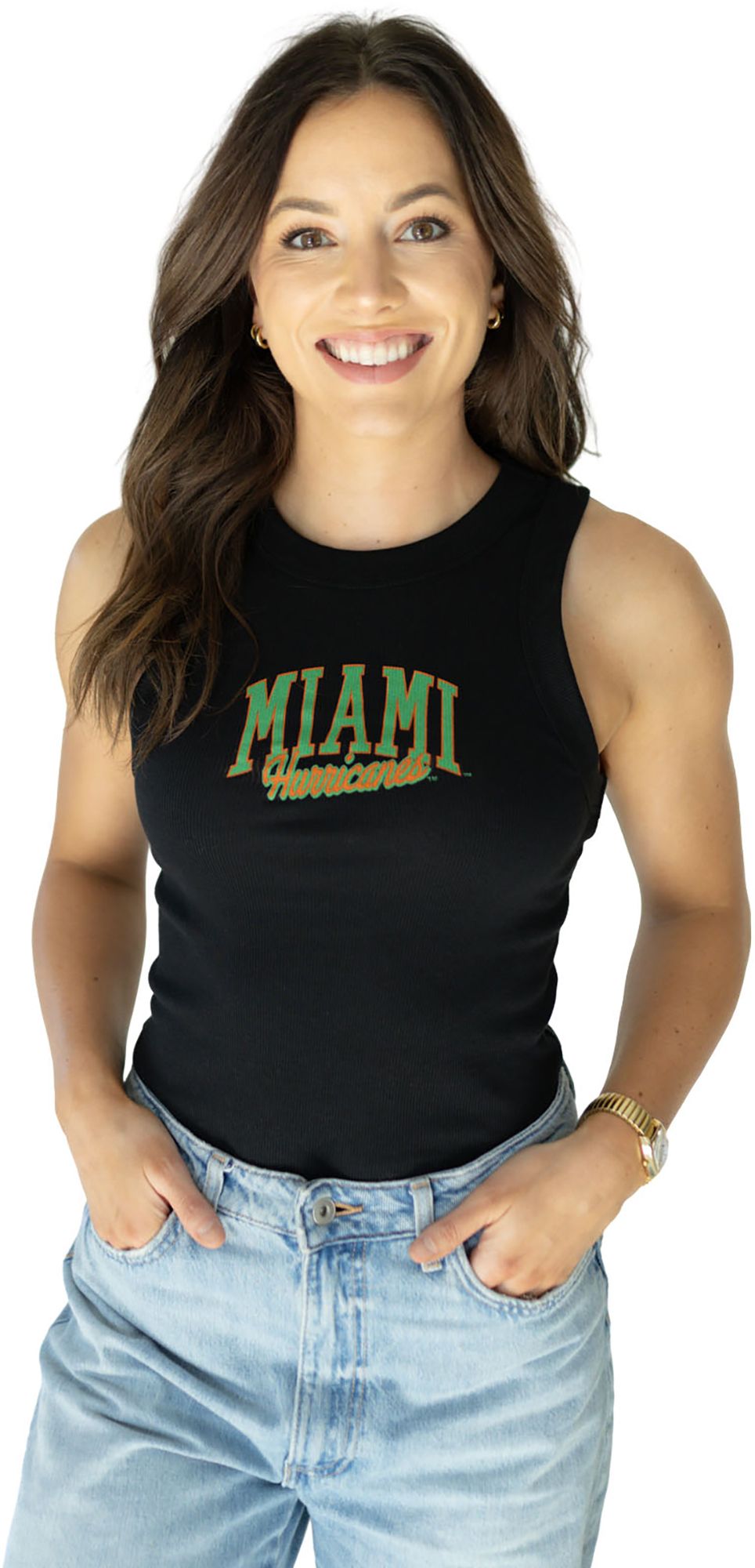 Gameday Social Women's Miami Hurricanes Orange Cropped Tank Top product image