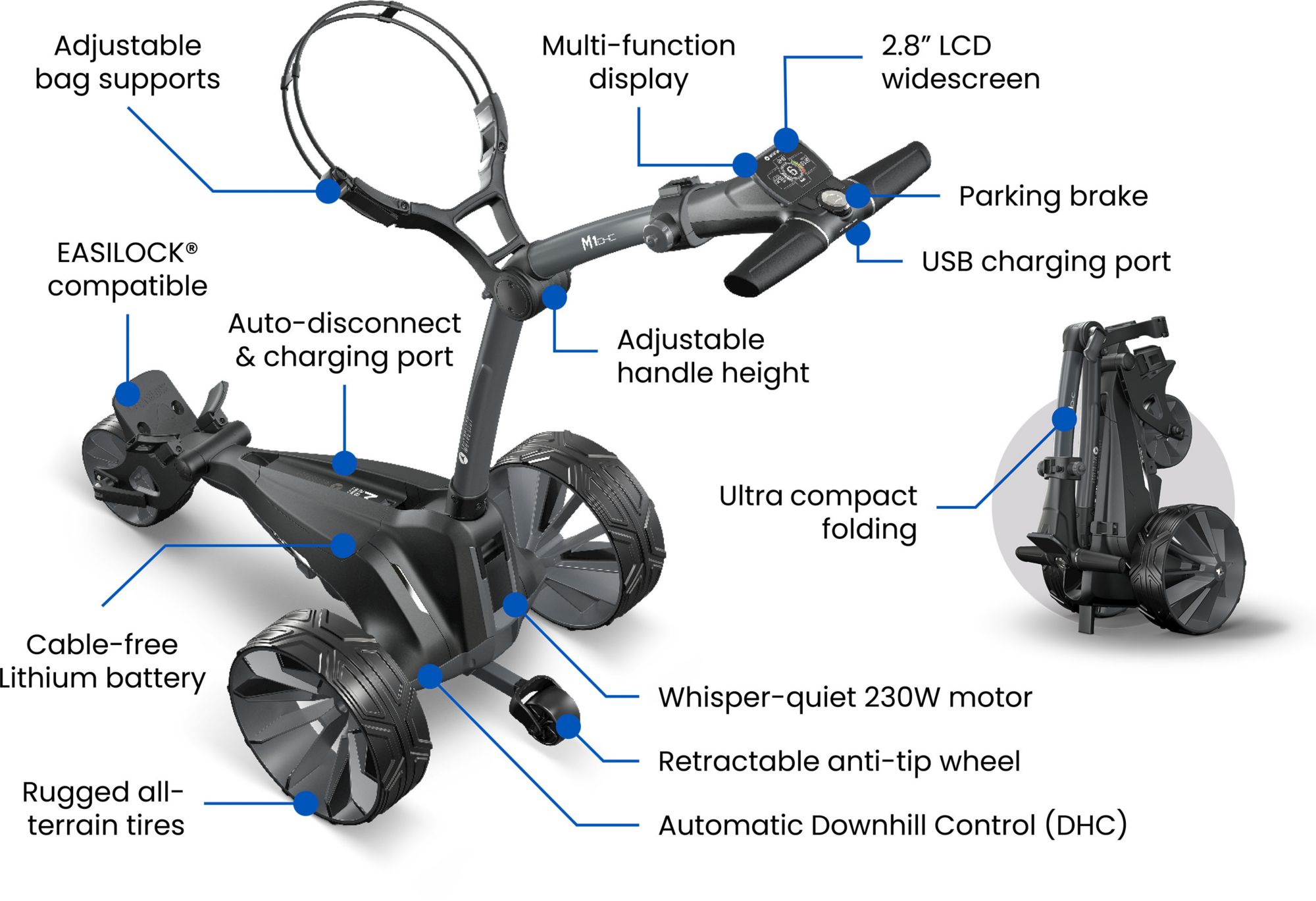Motocaddy 2026 M1 DHC Electric Caddy product image