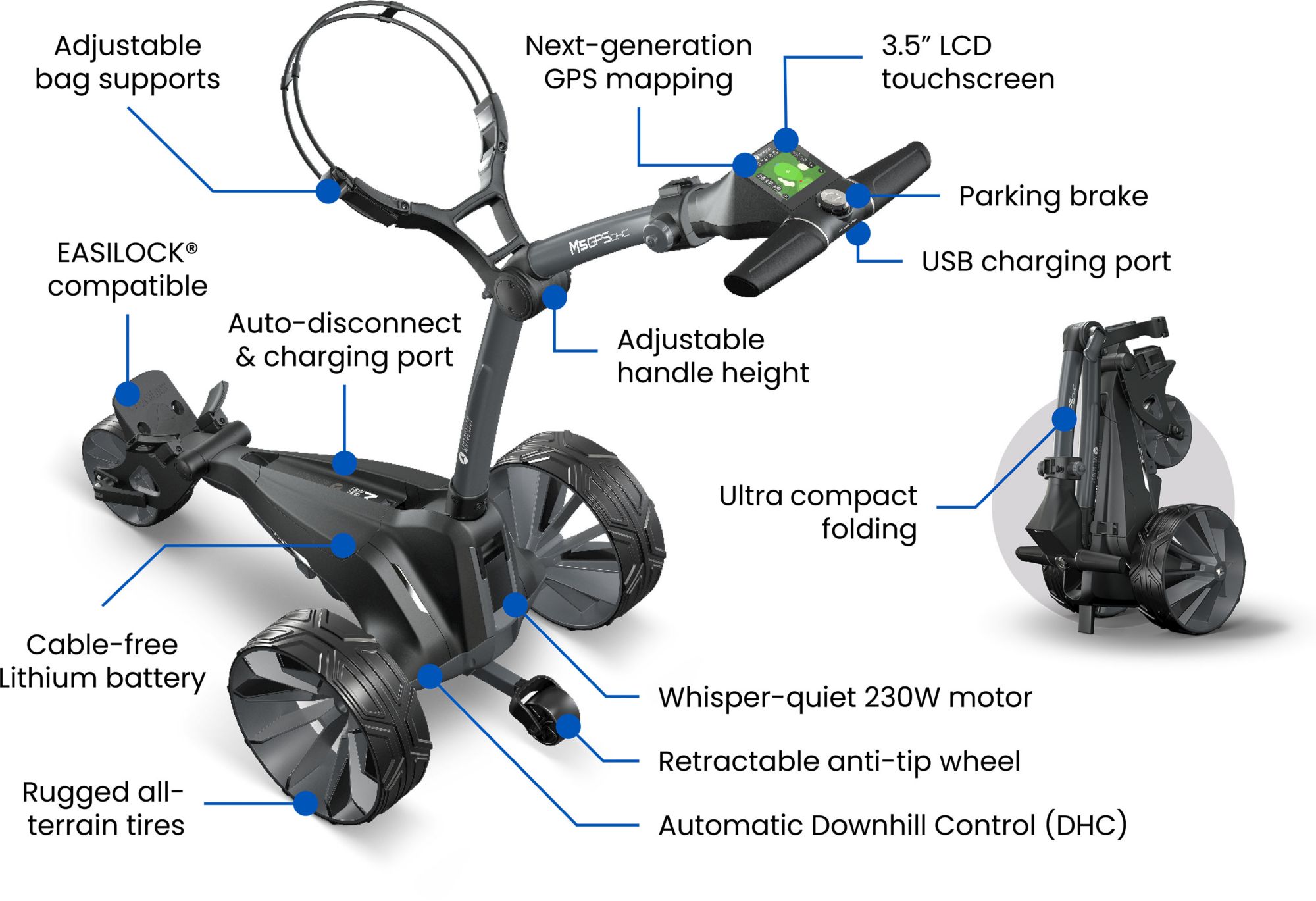 Motocaddy 2026 M5 GPS DHC Electric Caddy product image