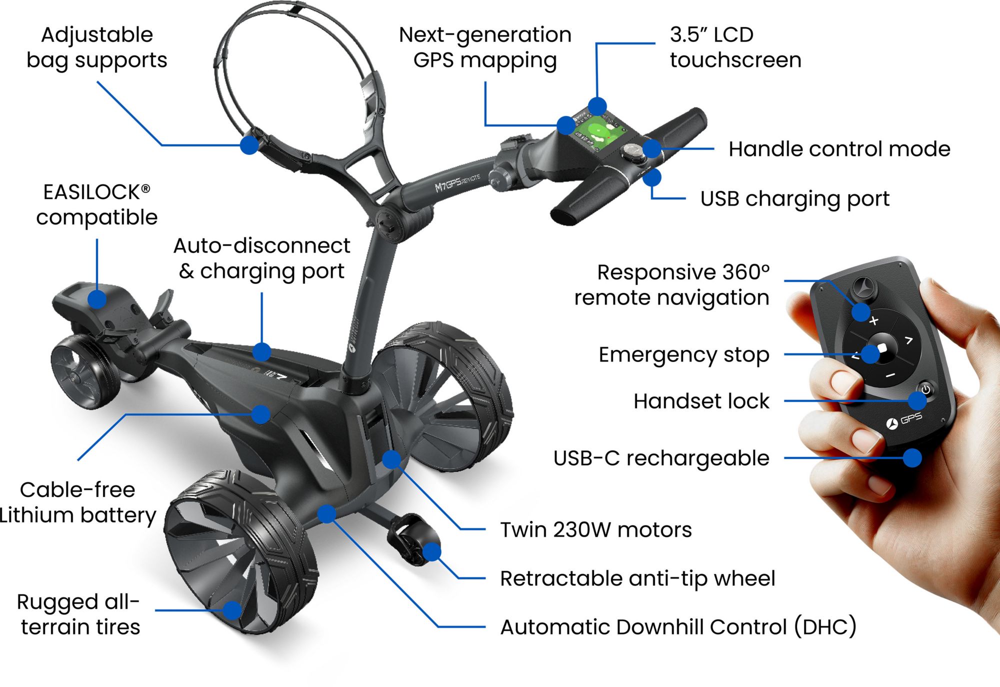 Motocaddy 2026 M7 GPS Remote Electric Caddy product image