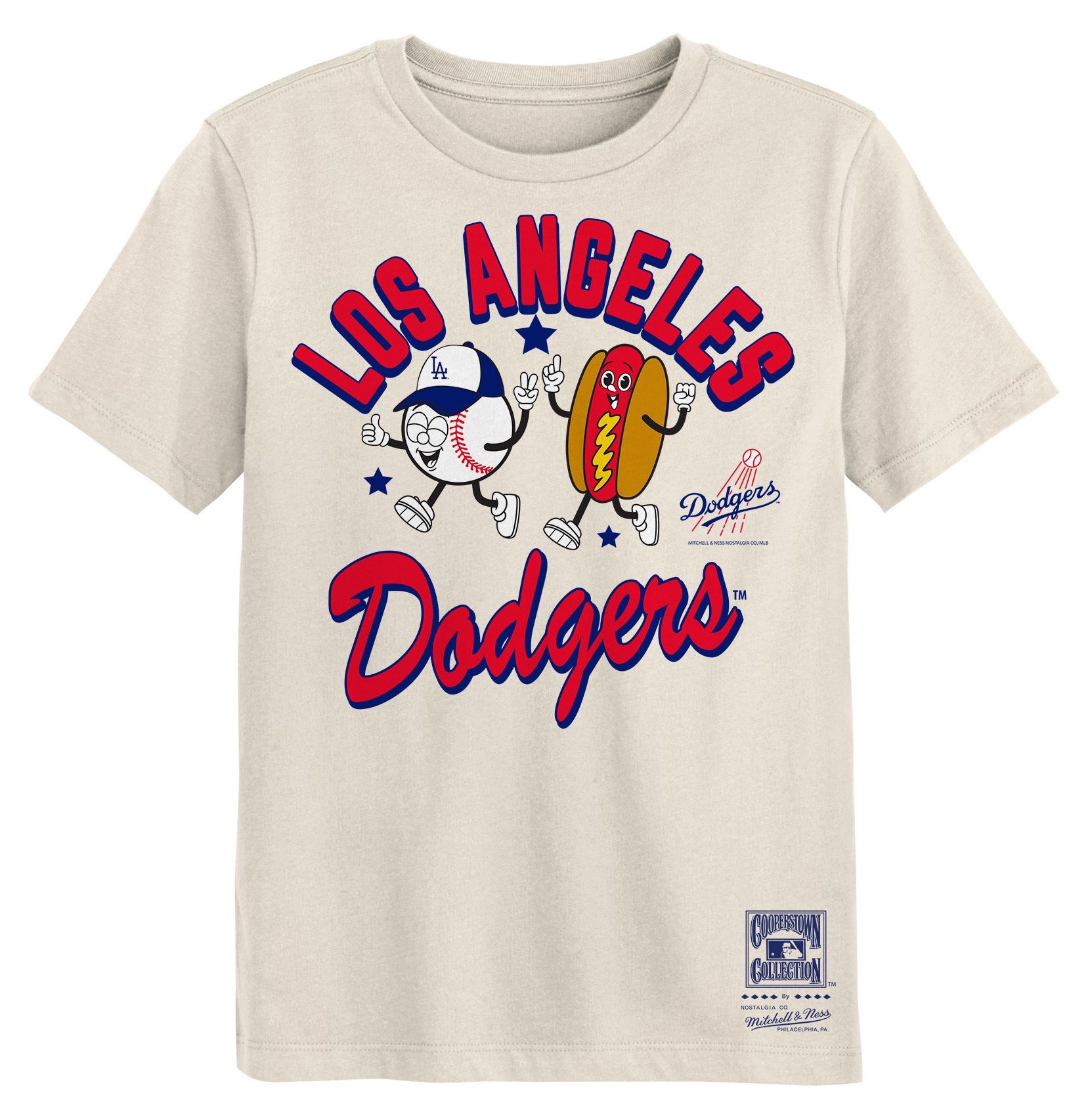 Mitchell & Ness Boys' Los Angeles Dodgers Tan Snack T-Shirt