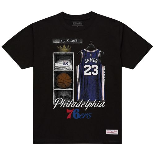 Mitchell & Ness 76ers Tシャツ Mサイズ Mitchell & Ness Men's Philadelphia 76ers Lebron James T-Shirt