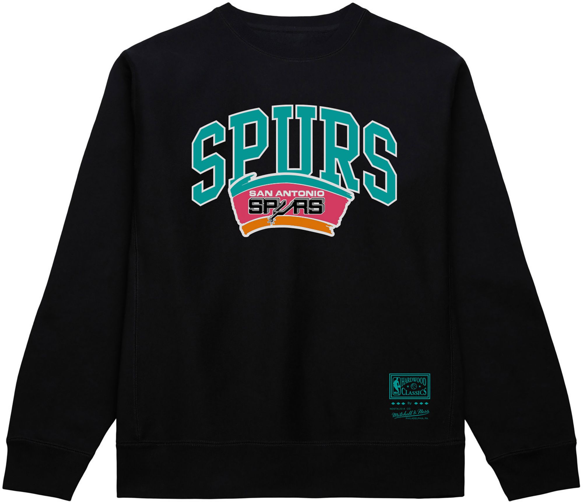 Mitchell & Ness Men's San Antonio Spurs Black Nostalgia Crewneck Sweatshirt product image