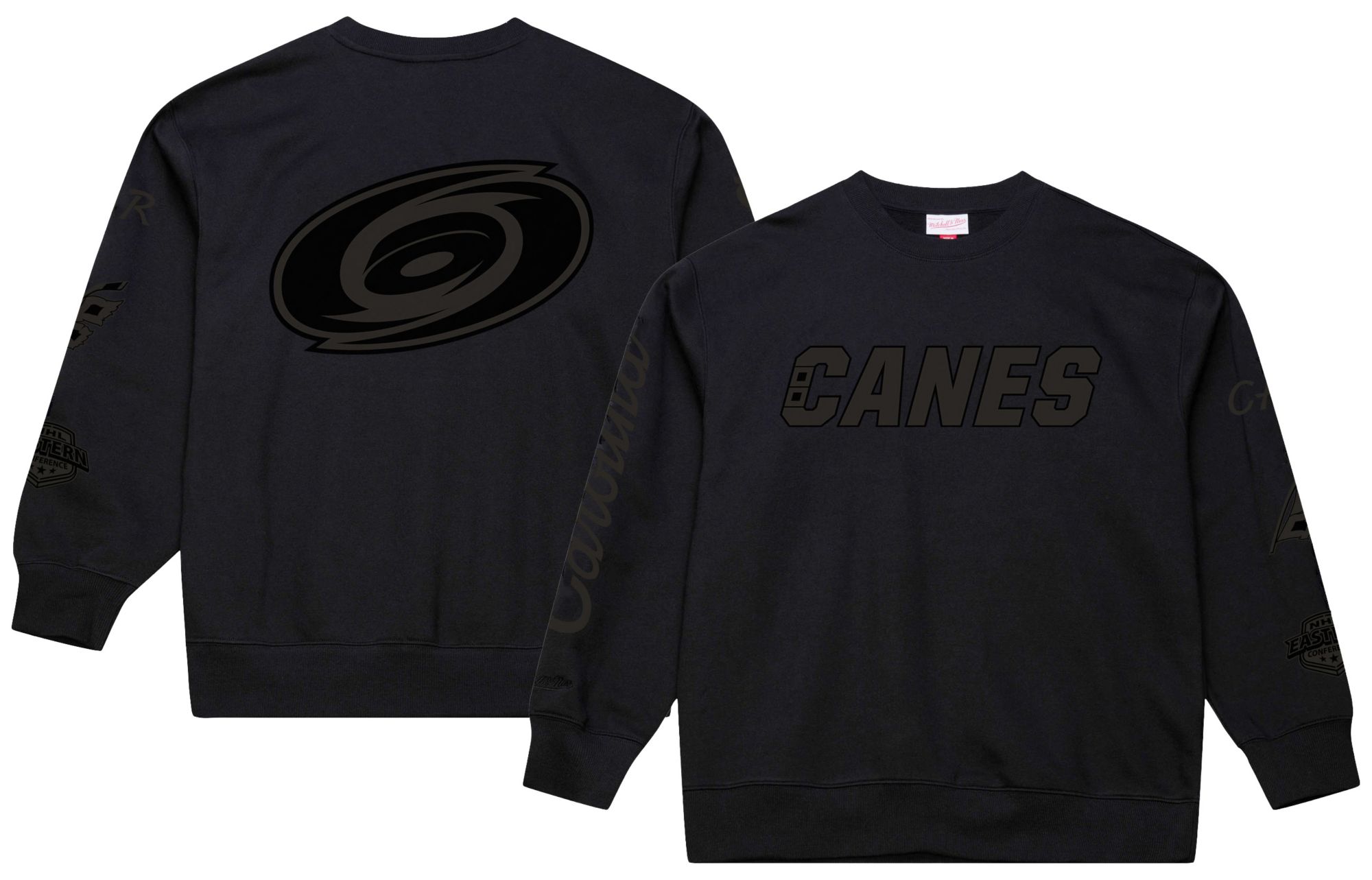 Mitchell & Ness Adult Carolina Hurricanes Phantom Black Fleece Crewneck Sweatshirt product image