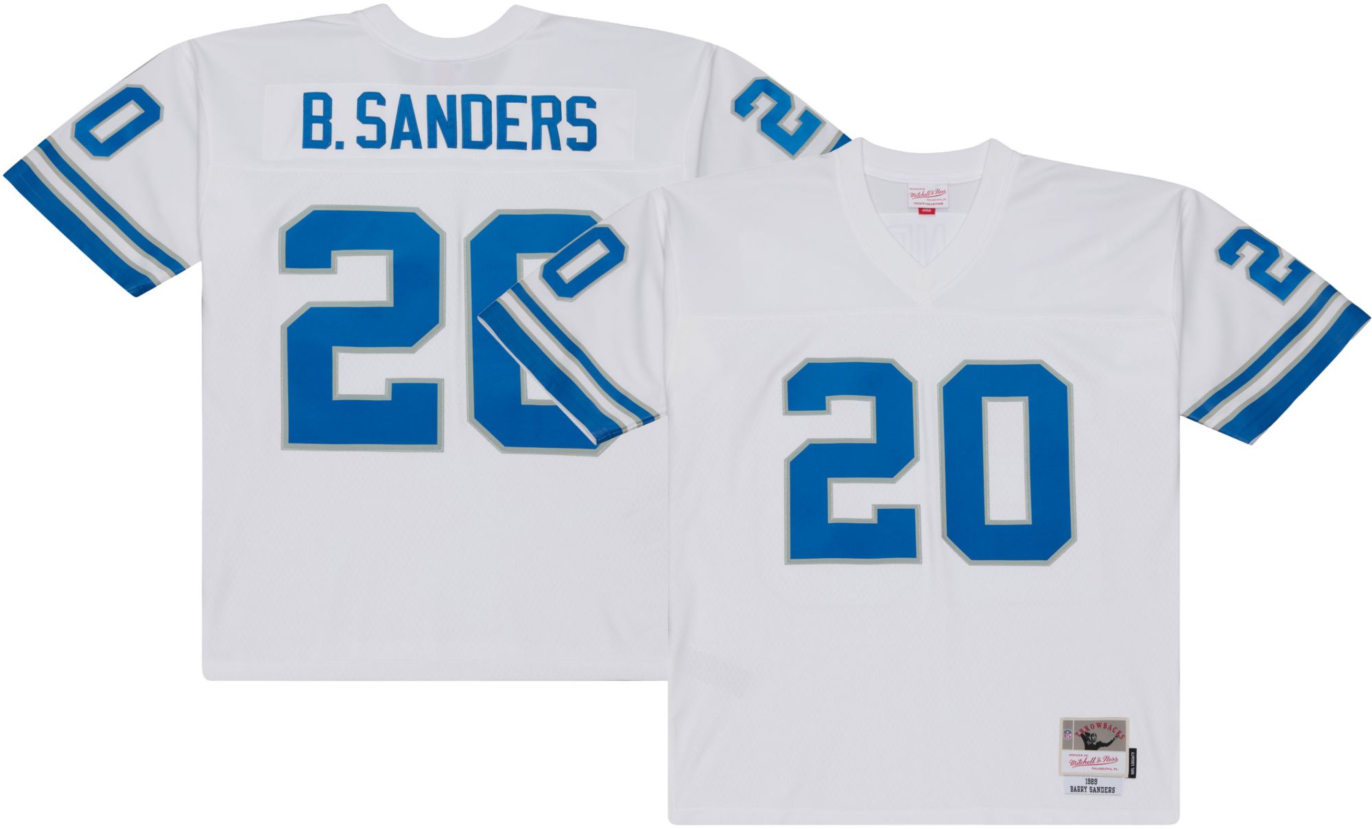 Mitchell & Ness Men's Detroit Lions White Barry Sanders Jersey