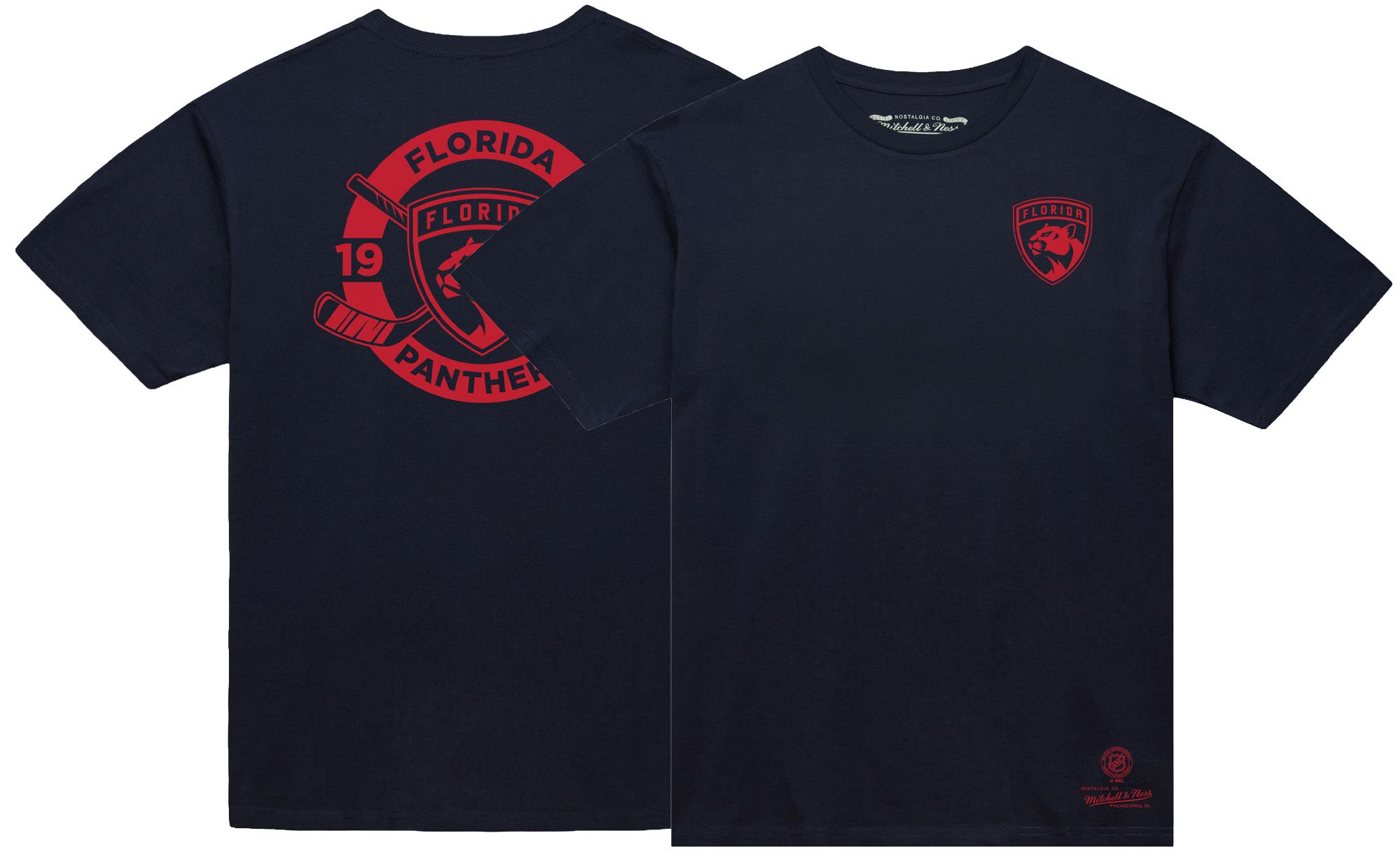 Panasonic Panthers 練習Tシャツ Mitchell & Ness Men's Florida Panthers Navy Penalty Box T-Shirt