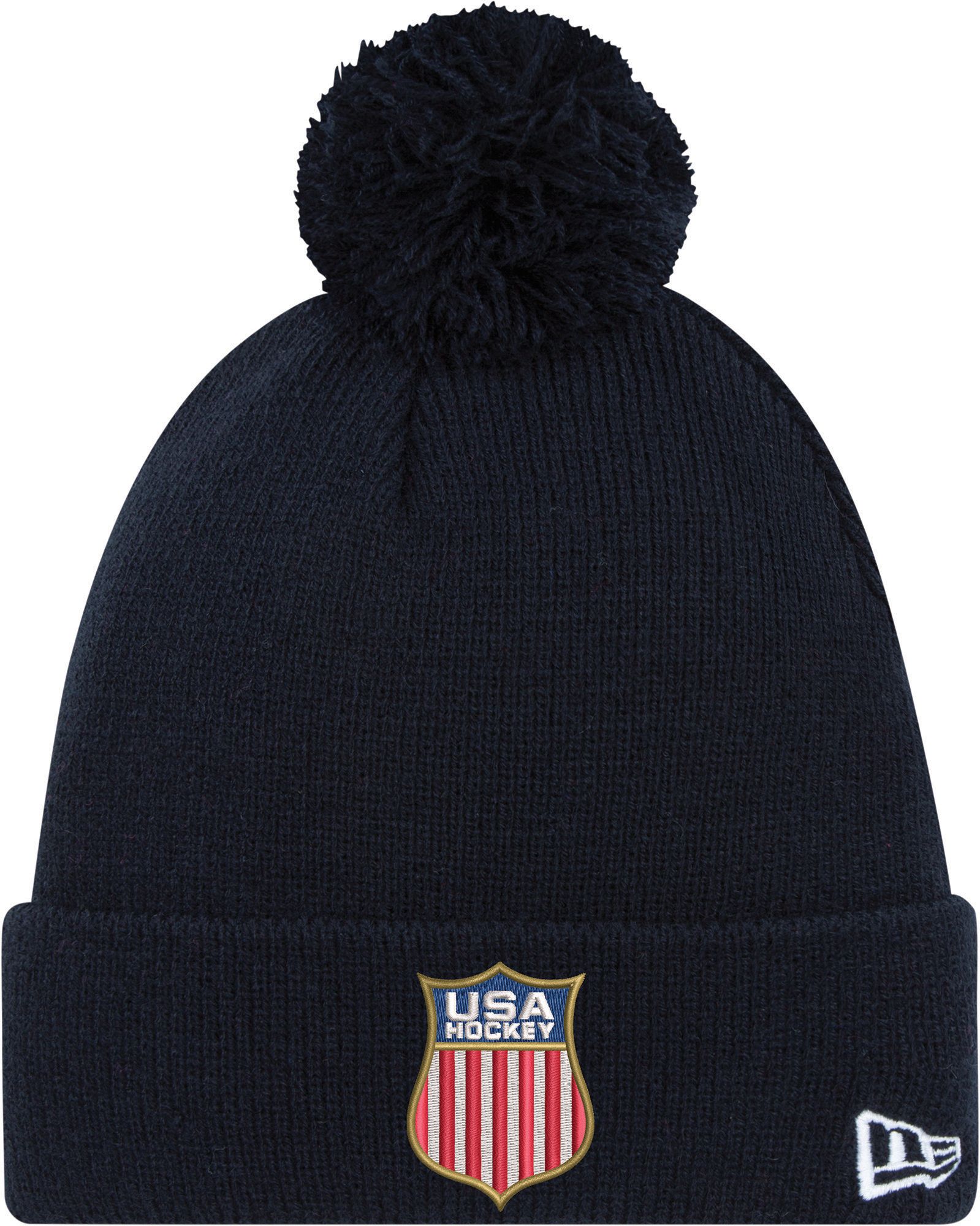 New Era Olympics USA Hockey Navy Cuff Knit Pom Beanie product image