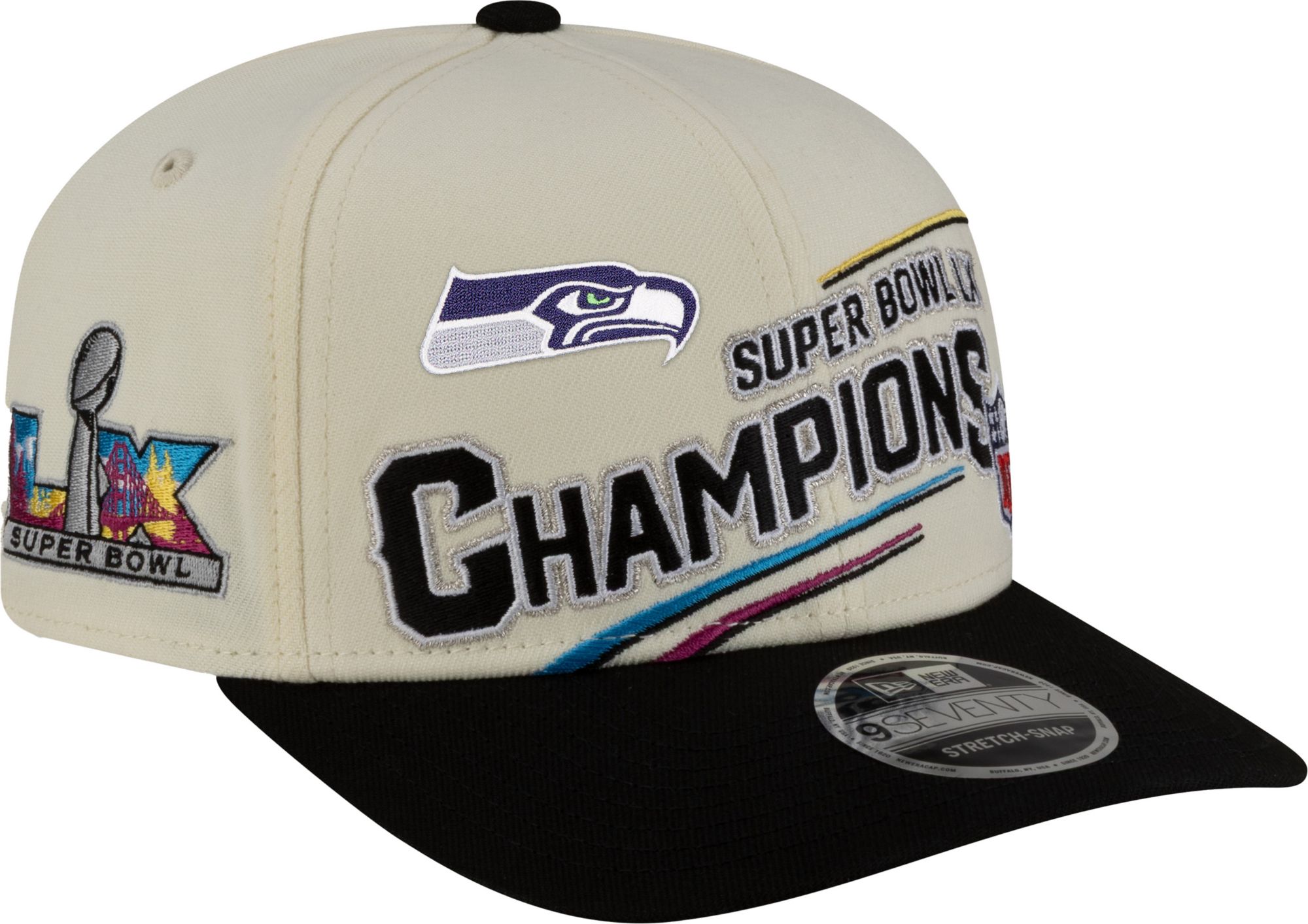 New Era Adult 2025-26 Super Bowl LX Champions Seattle Seahawks Locker Room 9Seventy Stretch-Snap Hat product image