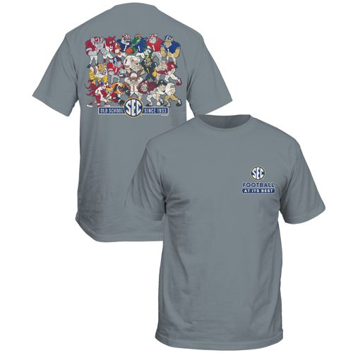 New World Graphics Men's SEC Baseball Grey Baseball Bat T-Shirt