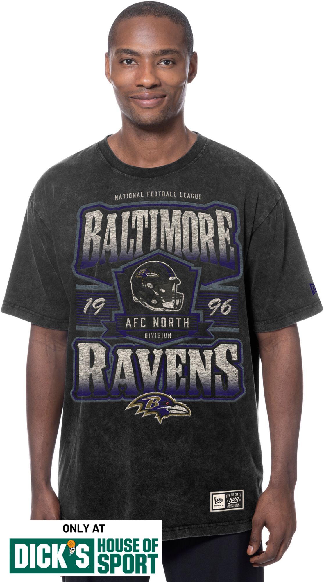 New Era Men's Baltimore Ravens Black Washed T-Shirt | Dick's