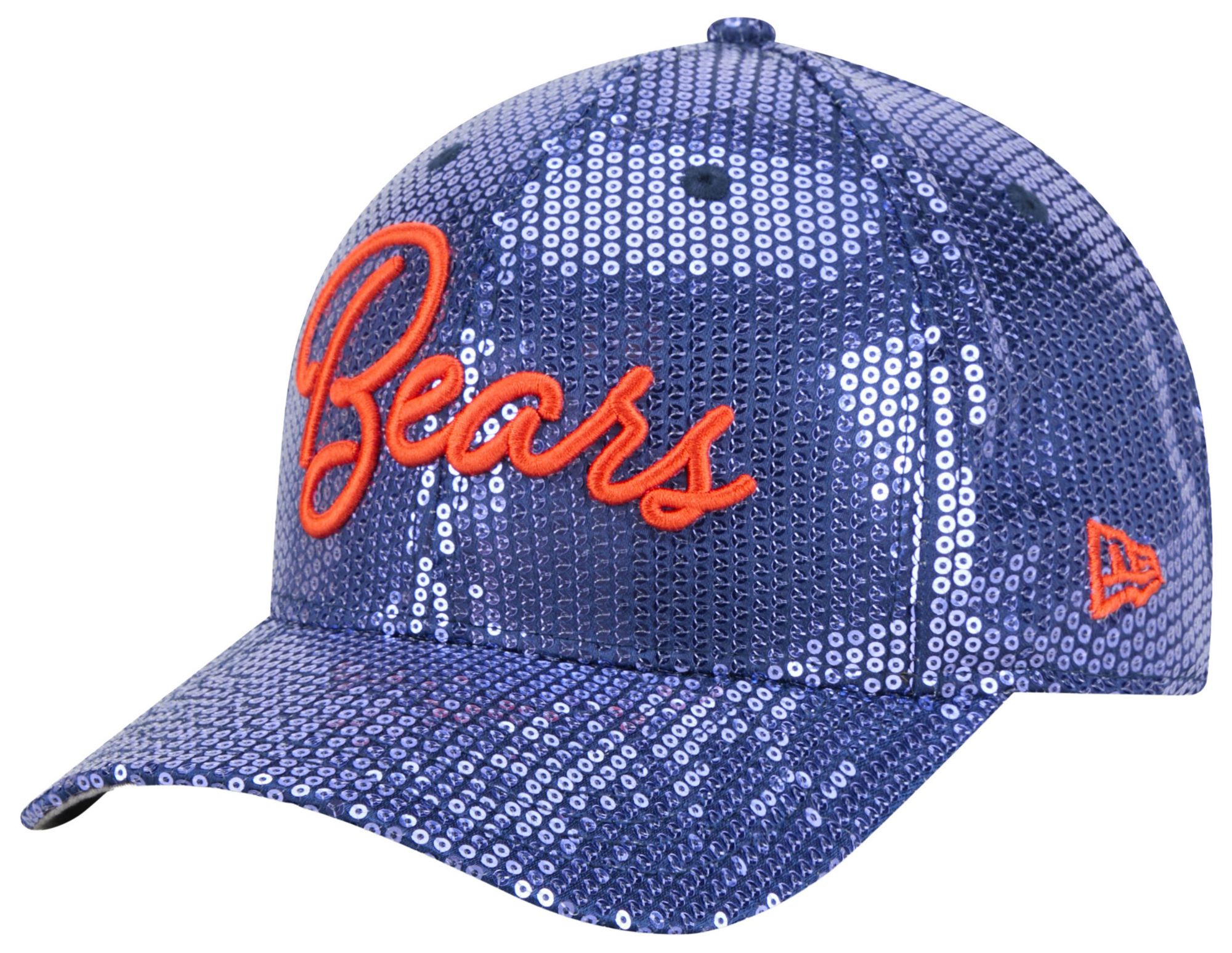 New Era Women's Chicago Bears Navy Sequin Script 9Forty Adjustable