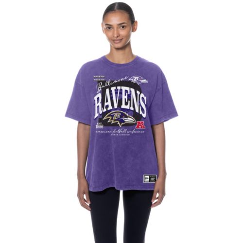 New Era Women's Baltimore Ravens Black Washed Oversized T-Shirt