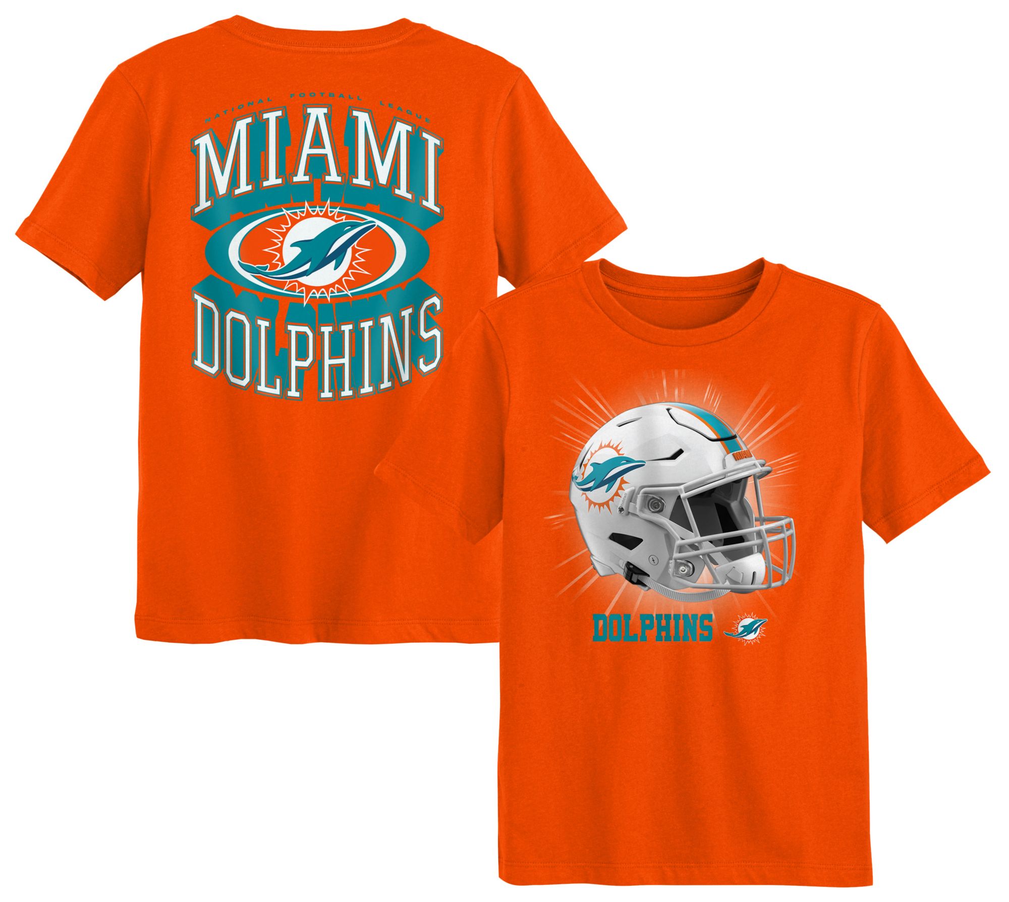 NFL Team Apparel Boys' Miami Dolphins Orange Mentality T-Shirt