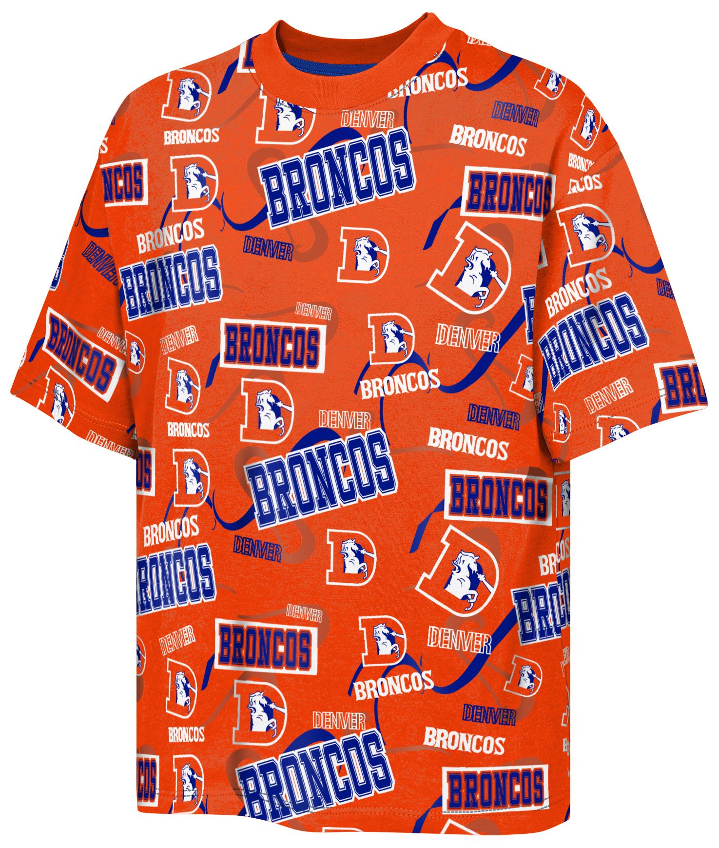 NFL Team Apparel Youth Denver Broncos Orange Shift T-Shirt