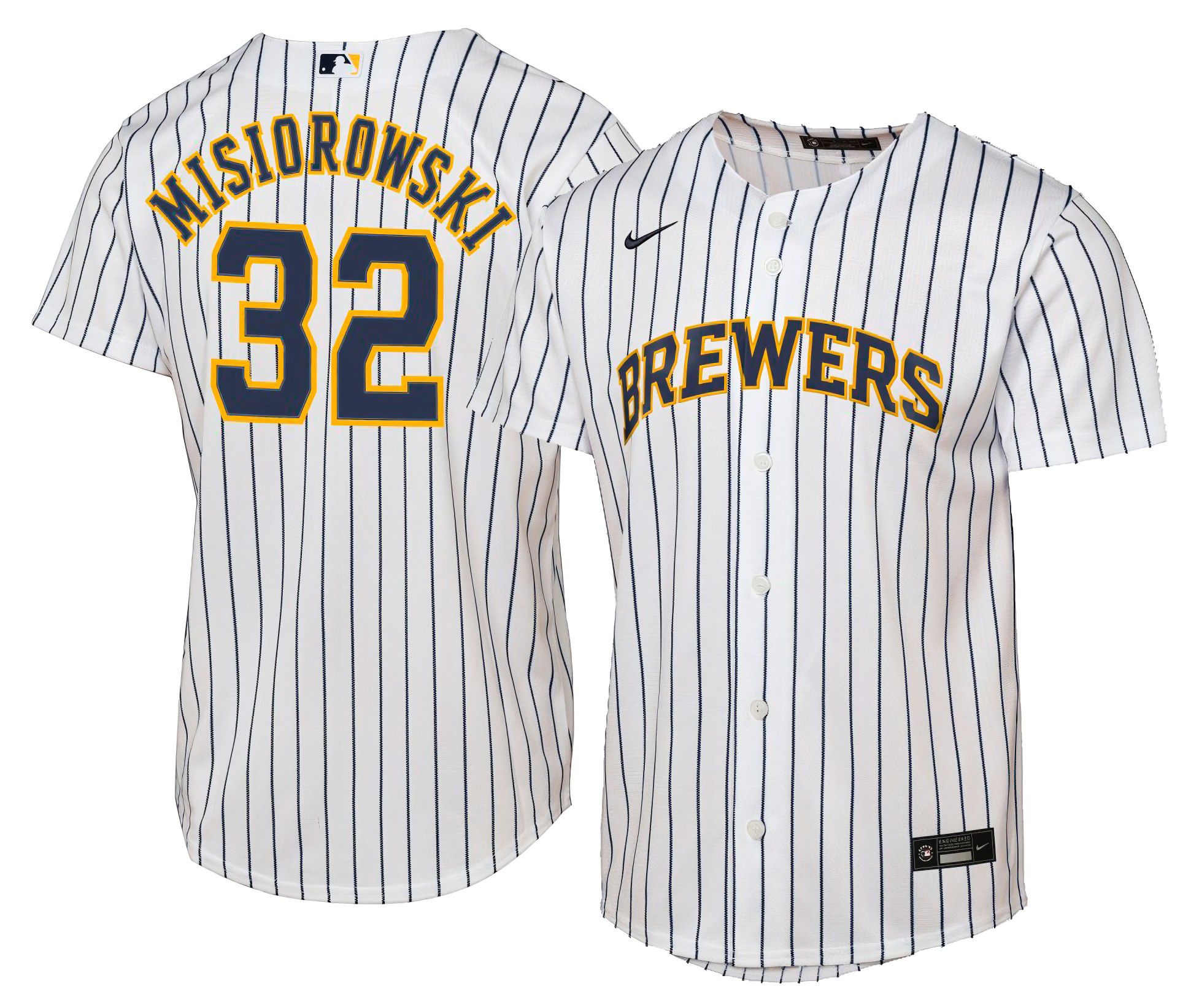 Nike Boys' Milwaukee Brewers Jacob Misiorowski Home Replica Jersey