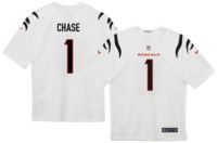 Nike Boys' Cincinnati Bengals Ja'Marr Chase #1 White Road Game