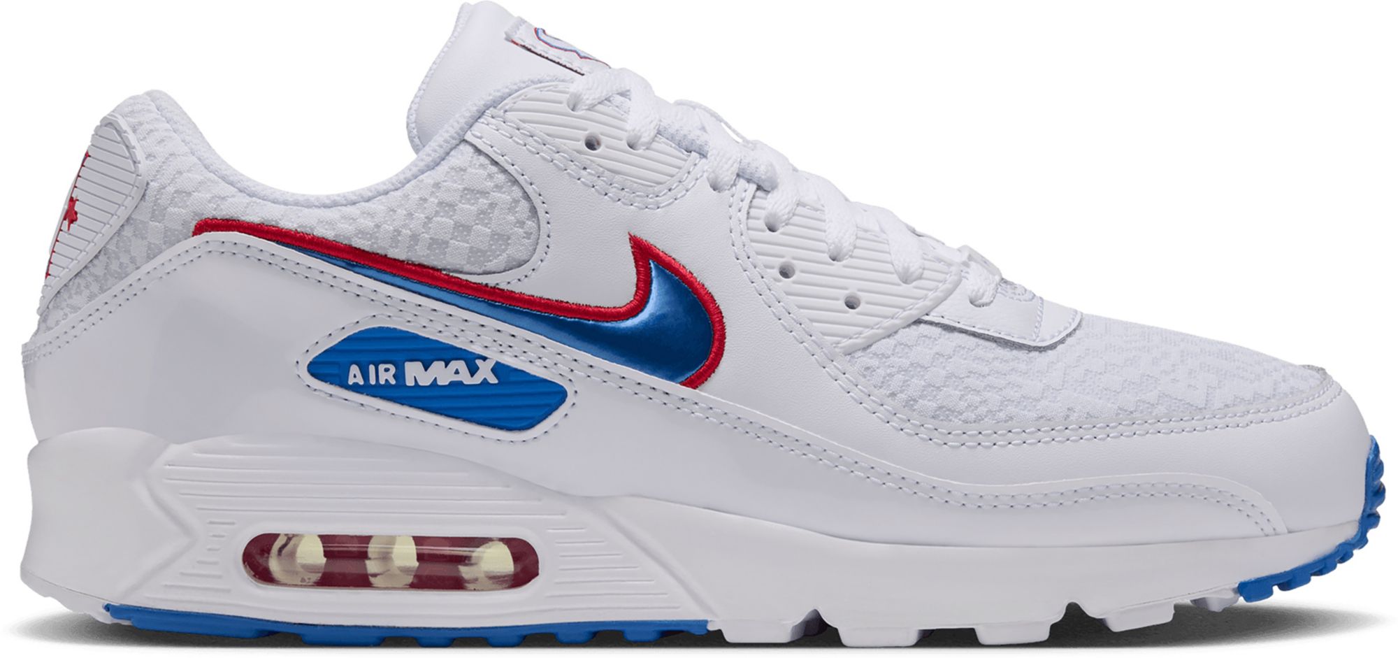 Nike Men's Air Max 90 Houston Texans 'NFL Rivalries' Shoes White/Italy Blue