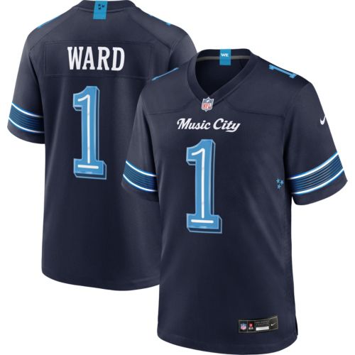 Nike Men's Tennessee Titans Cam Ward #1 Coast Blue Game Jersey